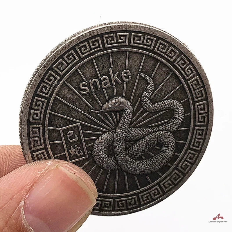Snake Ancient Chinese Collectible Coin - zodiac