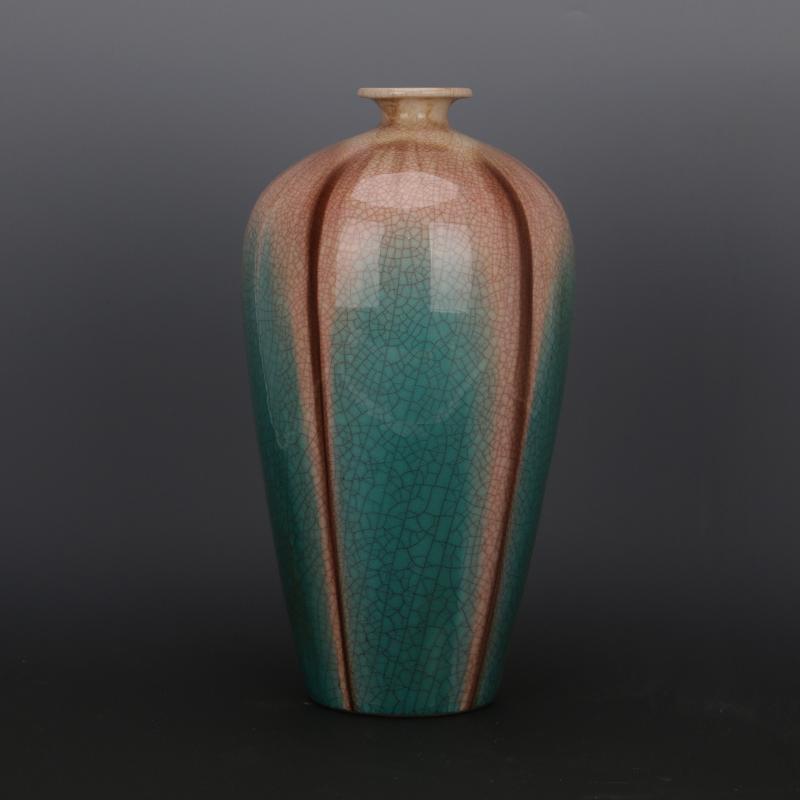 Jingdezhen Porcelain Vase – Laifu Flower – Pink-White Streaks Meiping - Chinese style vase wall art