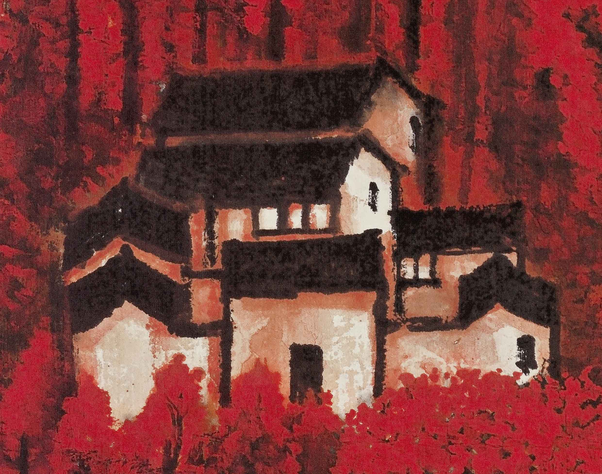 人気アイテムランキング Buy Chinese Antique Art Painting 李可染 万山红遍 Li Keran 絵画