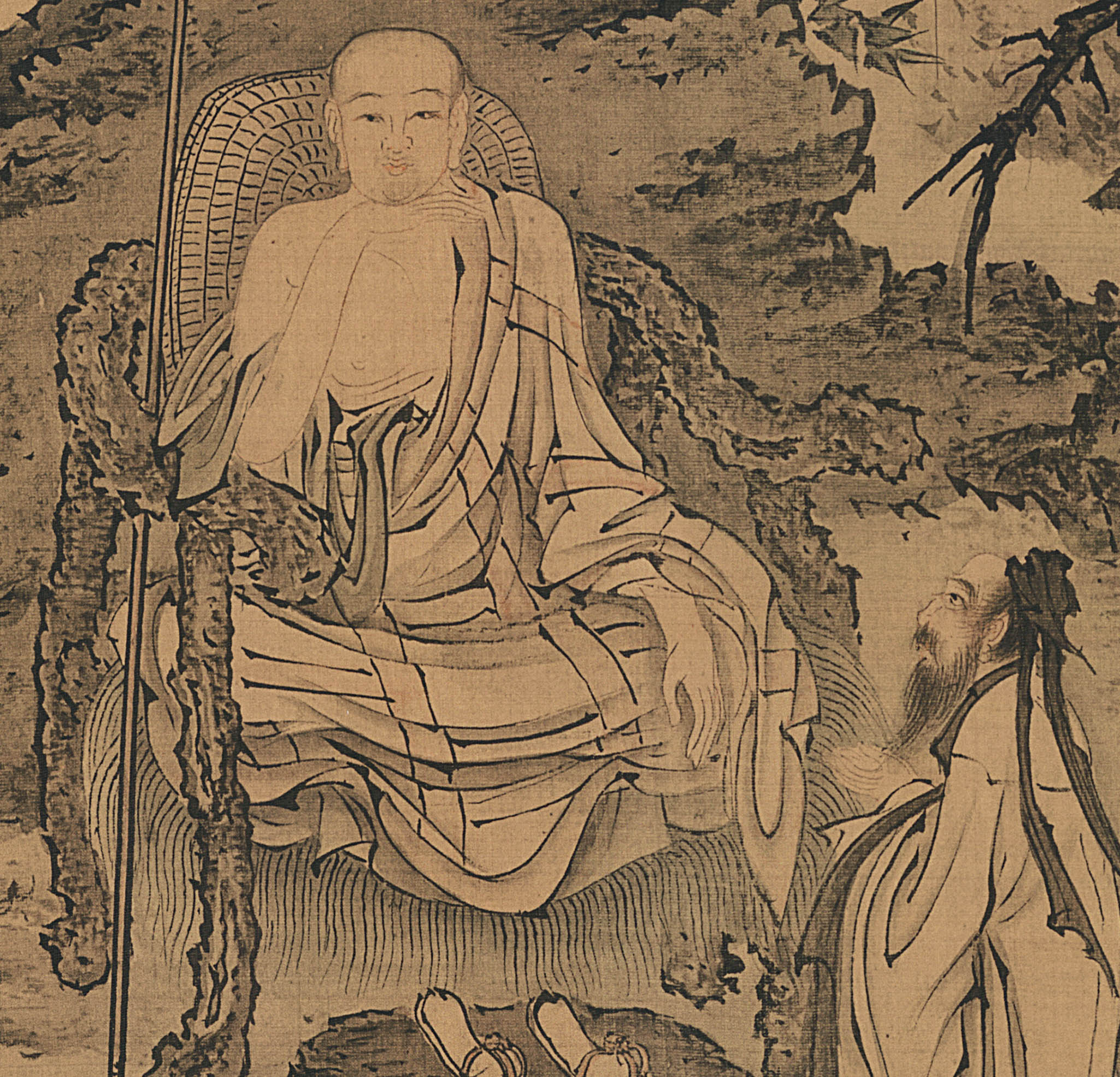 Buy Chinese Antique Art Painting 明戴进达摩六代祖师图Ming
