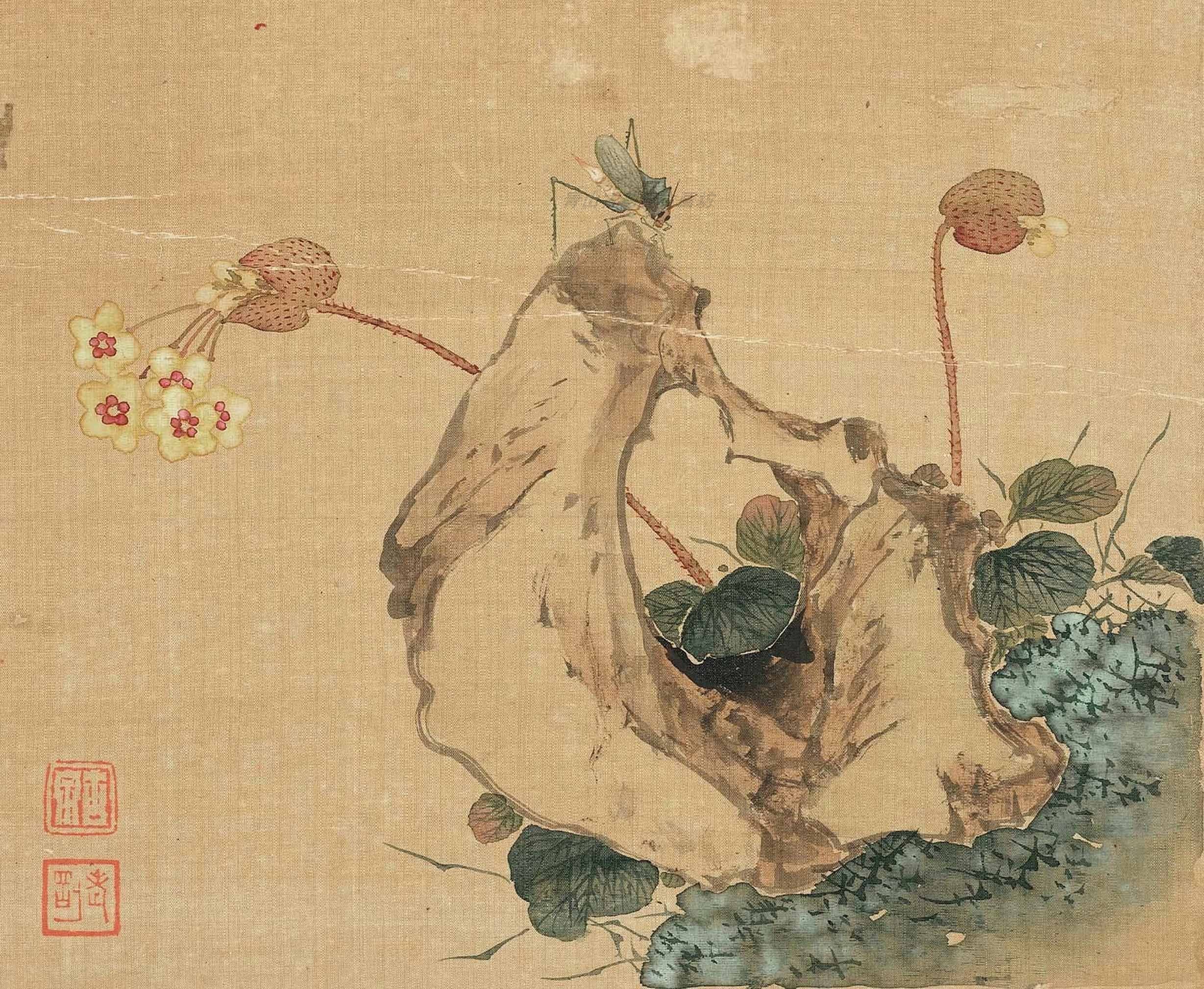 逆輸入 Buy Chinese Antique Art Painting 清居廉花卉奇石册Qing Ju 木工、竹工芸