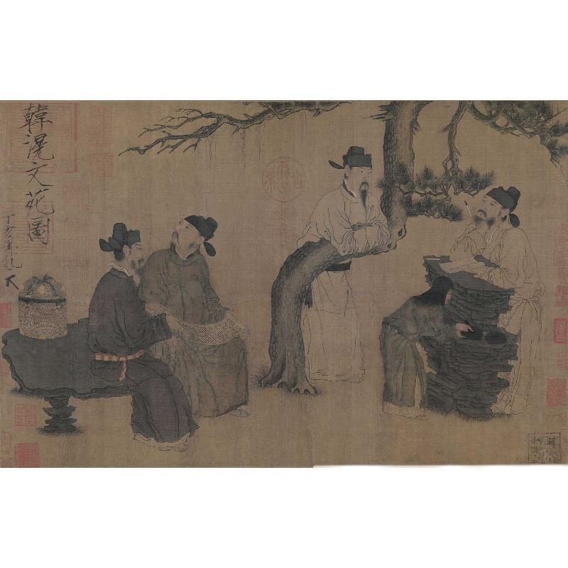 Buy Chinese Antique Art Painting 五代南唐周文矩文苑图Wu Dai