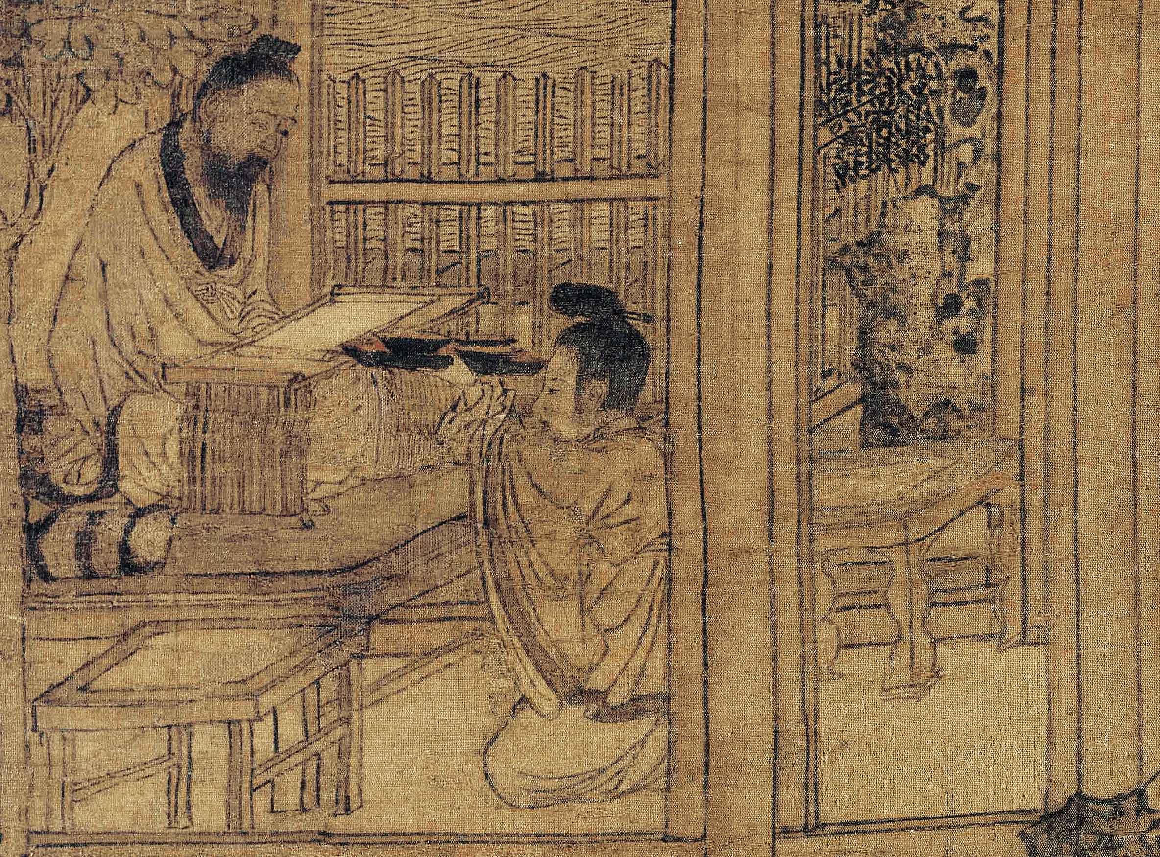 Buy Chinese Antique Art Painting 五代十国卫贤高士图Wei Xian Gao