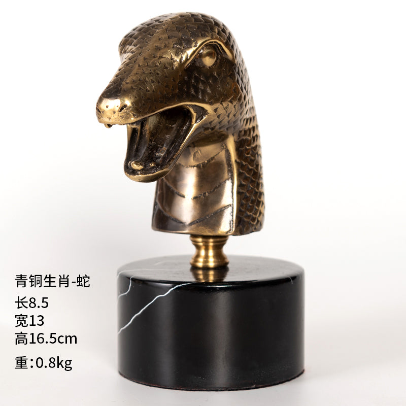 12 Chinese Zodiac Animals Metal Copper Decoration-Chinese Style Finds™
