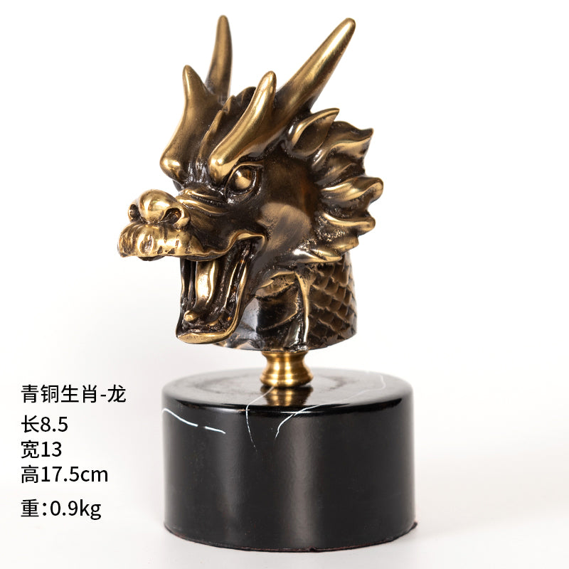12 Chinese Zodiac Animals Metal Copper Decoration-Chinese Style Finds™