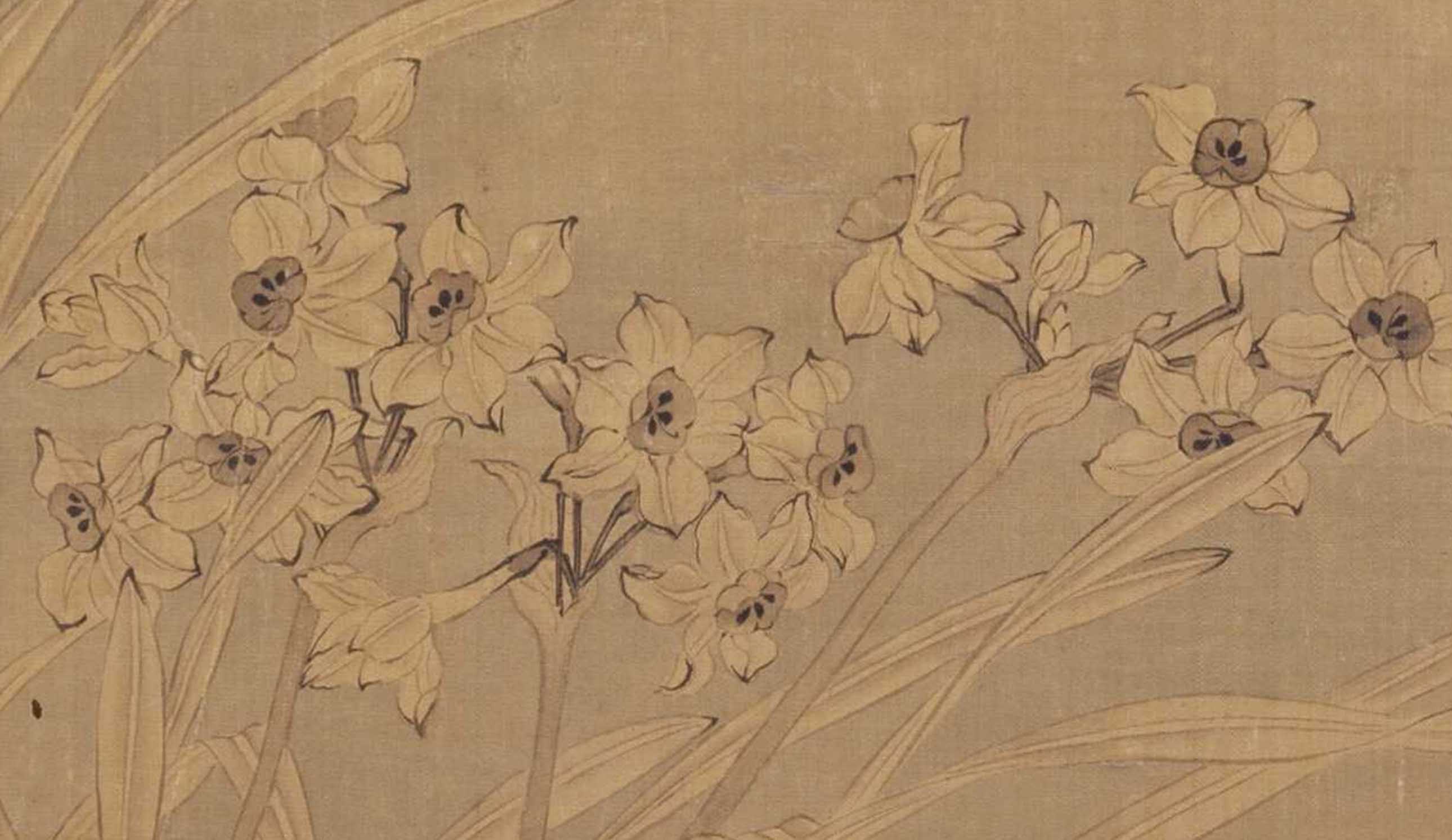 Chinese Antique Art Painting 清 恽寿平 双清图 Qing Yun Shouping Shuang Qing Tu
