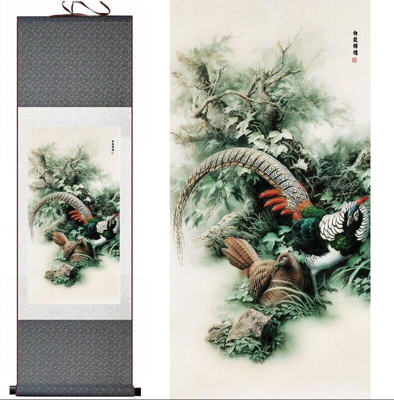 Chinese Scroll Painting Birds Painting Home Office Decoration Chinese scroll painting birds painting birds and flower painting