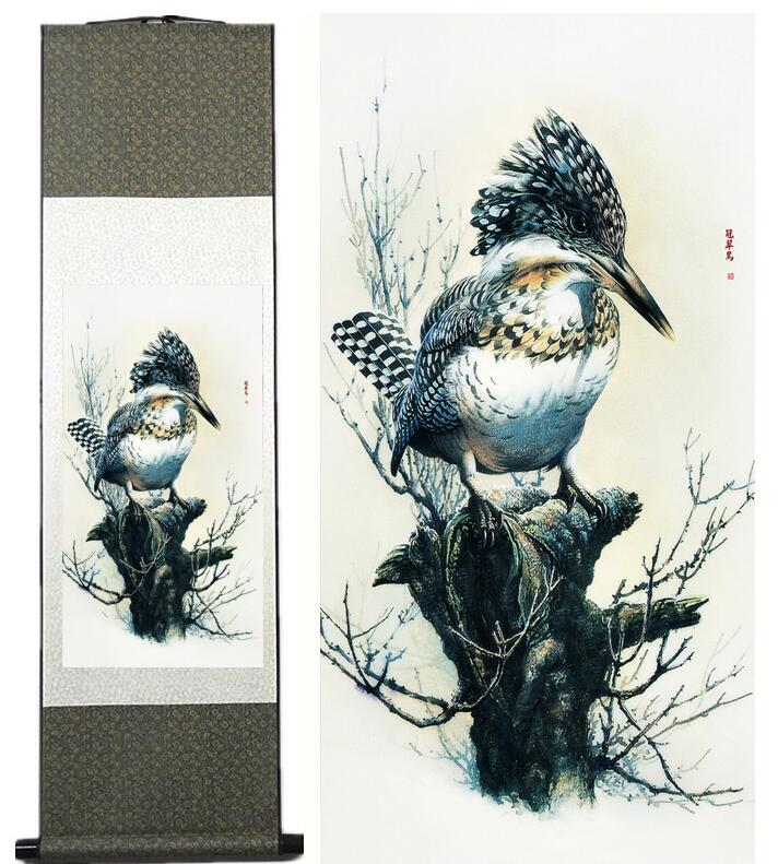 Chinese Scroll Painting Birds Painting Home Office Decoration Chinese scroll painting birds painting birds and flower painting