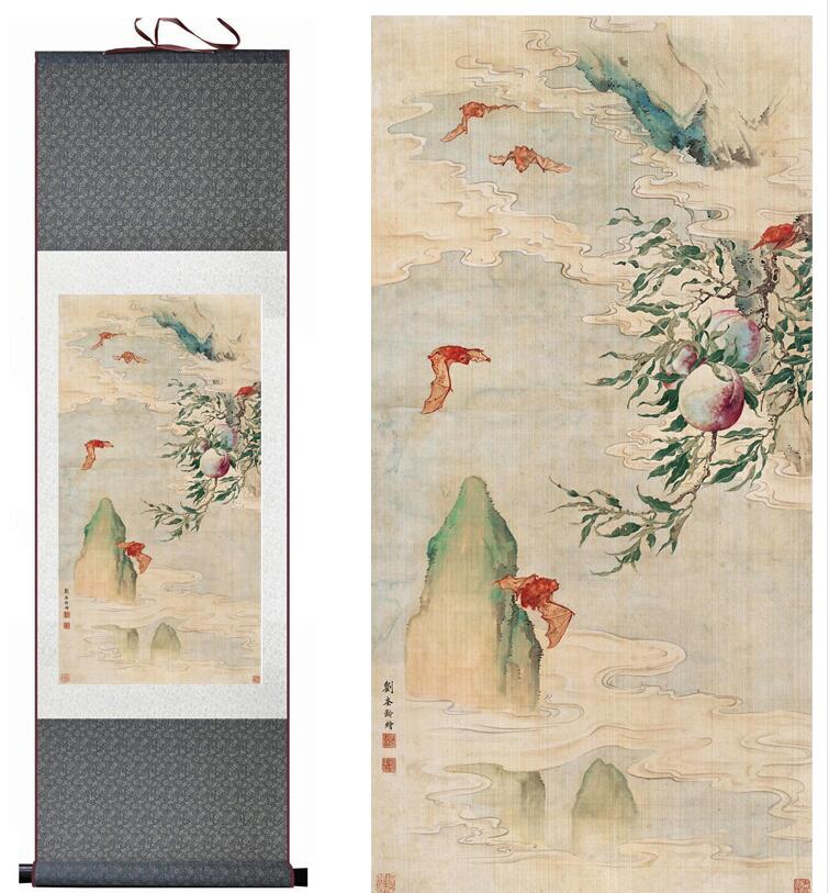 Chinese Scroll Painting Birds and flower Painting Home Office Decoration Chinese scroll painting birds painting Spring pictures painting