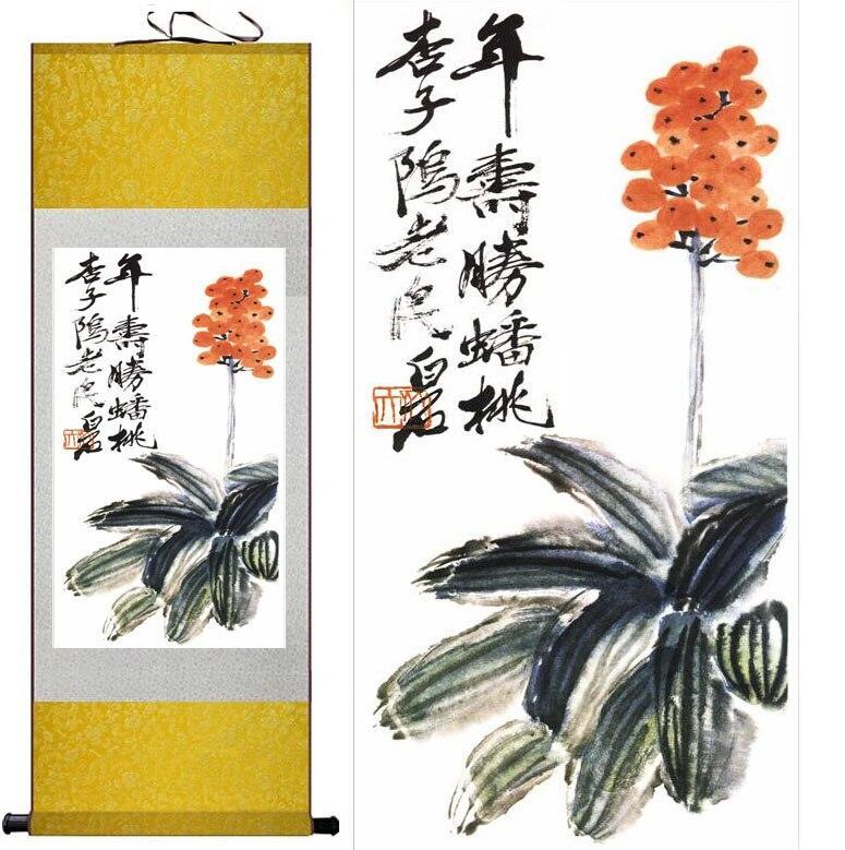 Chinese Scroll Painting Chinese art and flower painting Home Office Decoration Chinese scroll painting traditional birds and flower painting