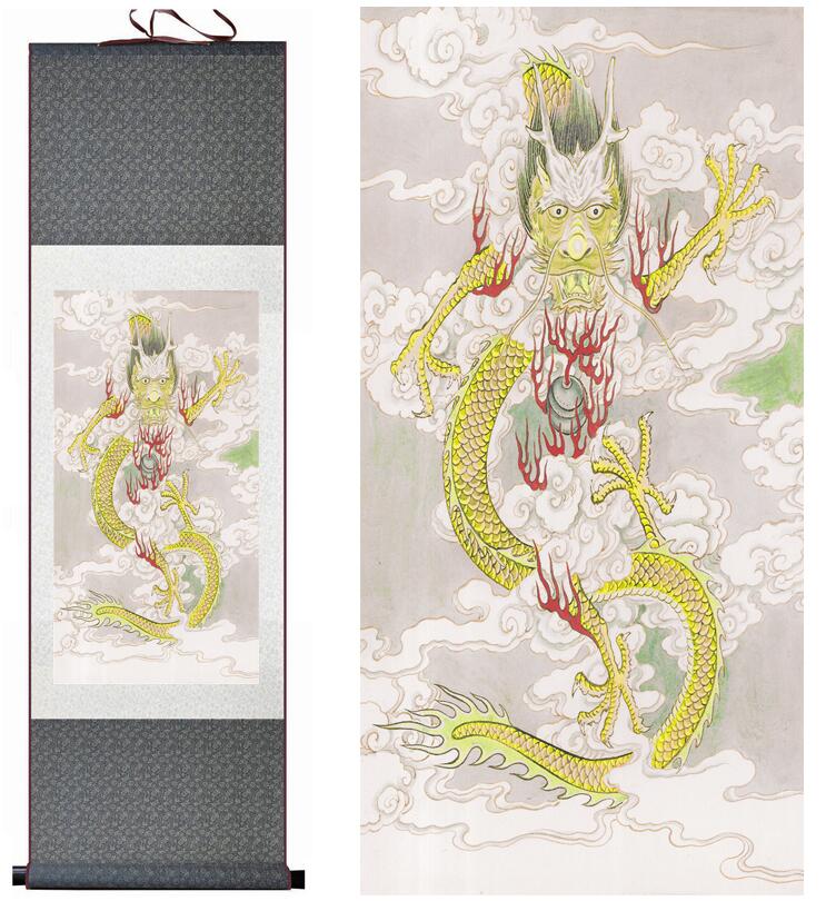 Chinese Scroll Painting Chinese dragon painting Home Office Decoration Chinese scroll painting dragon painting China dragon painting