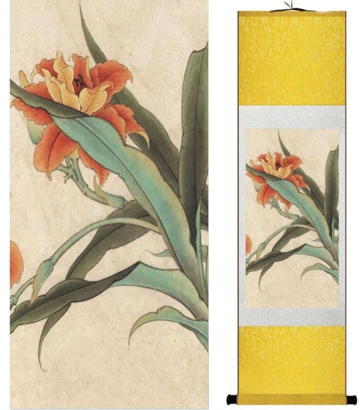 Chinese Scroll Painting Flower painting Chinese traditional art painting home decoration paintings