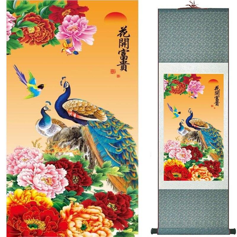 Chinese Scroll Painting Flowers painting Chinese traditional art painting home decoration painting