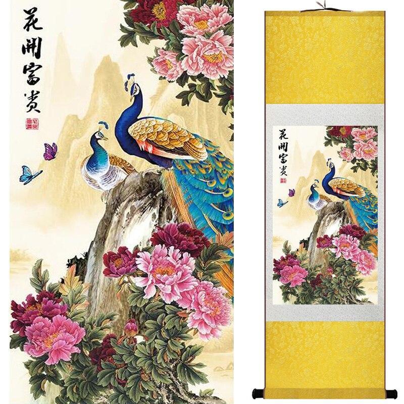 Chinese Scroll Painting Home Office Decoration Chinese scroll painting birds painting Chinese wash painting