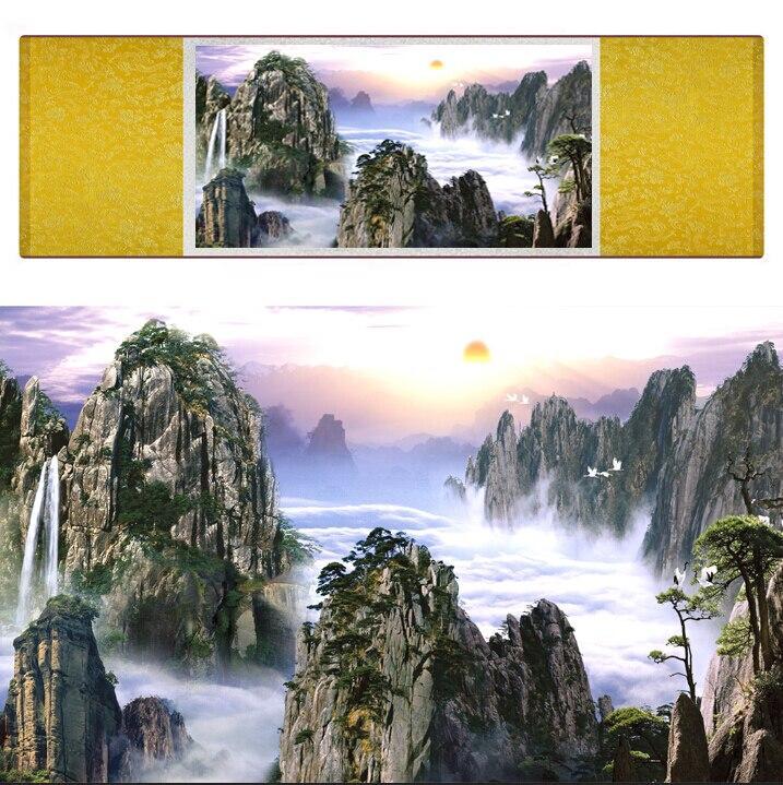 Chinese Scroll Painting Mountain and River art painting Chinese traditional landscape mountain and river painting