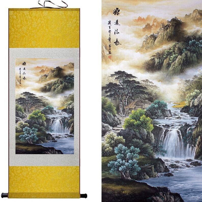 Chinese Scroll Painting Mountain and River painting Chinese scroll painting landscape art painting shan shui painting
