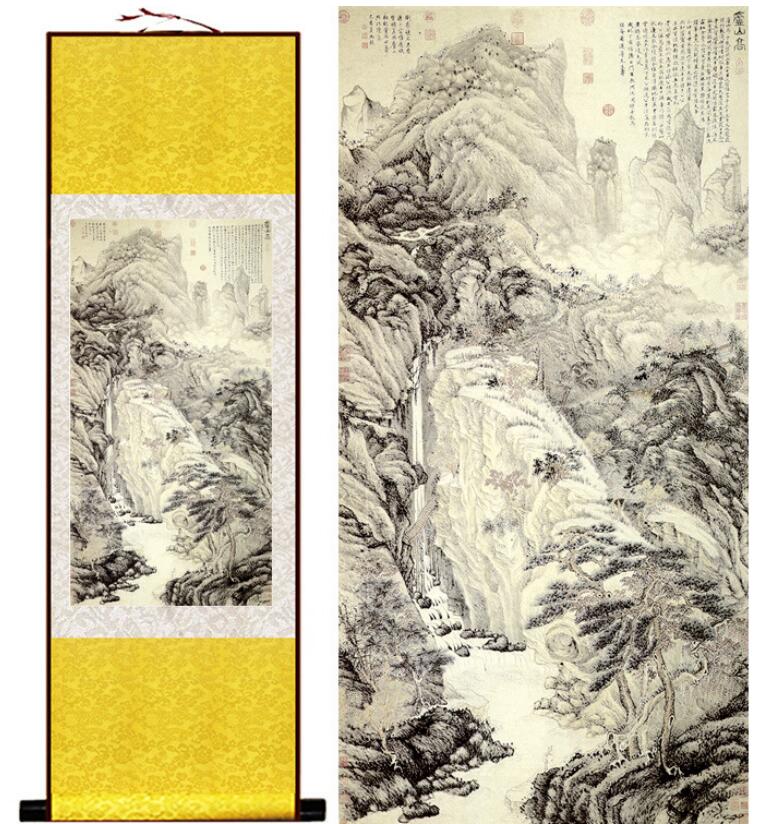 Chinese Scroll Painting Mountain and River painting landscape art painting home decoration painting Ink wash painting