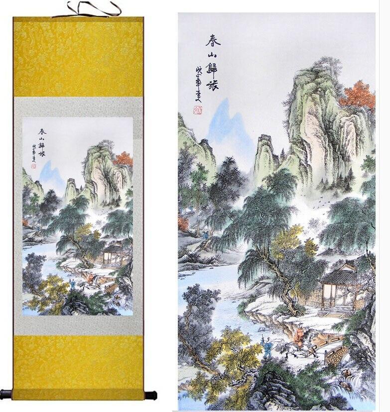Chinese Scroll Painting Parrot Painting Home Office Decoration Chinese scroll painting birds painting mountain and Water painting
