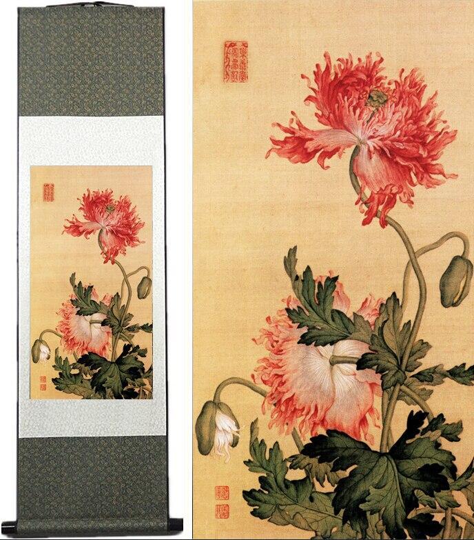 Chinese Scroll Painting Spring Flower painting Home Office Decoration Chinese scroll painting flower art painting Chinese painting