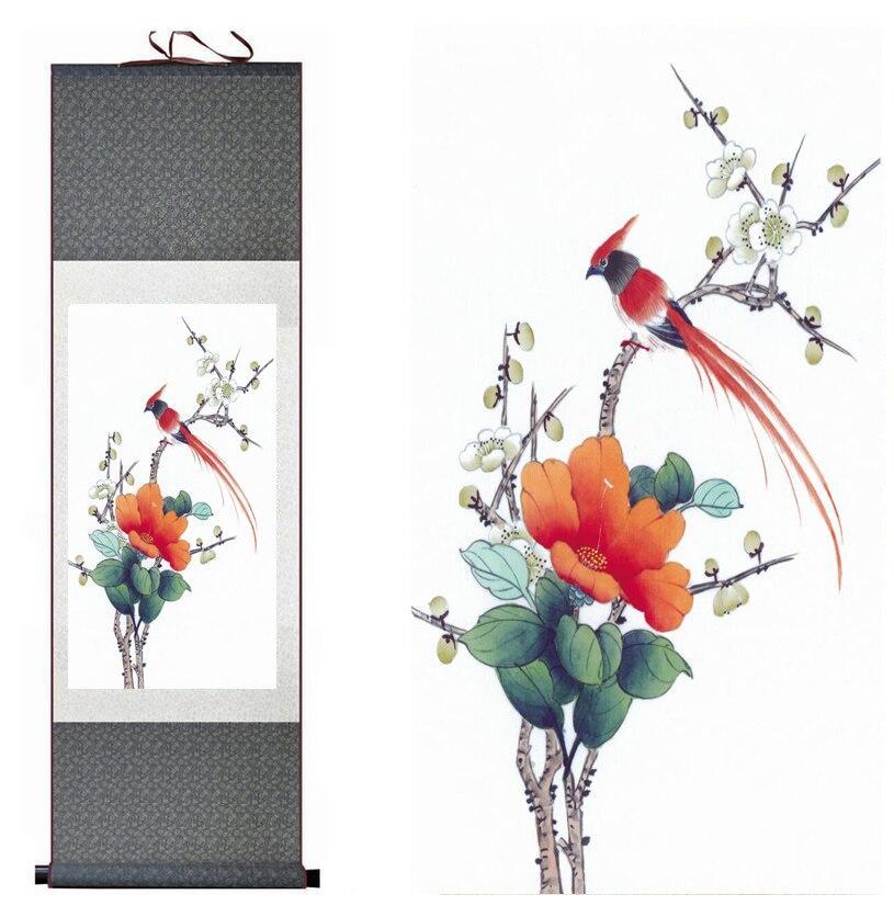 Chinese Scroll Painting Traditional Chinese Art Painting birds and flowers painting art painting