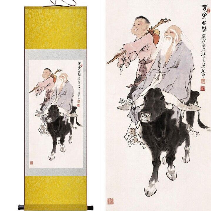 Chinese Scroll Painting Traditional Chinese art painting Silk scroll painting Chinese wash painting
