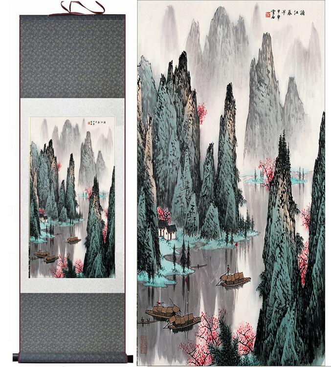 Chinese Scroll Painting Traditional Chinese landscape art painting Chinese traditional art painting China ink painting fashion painting