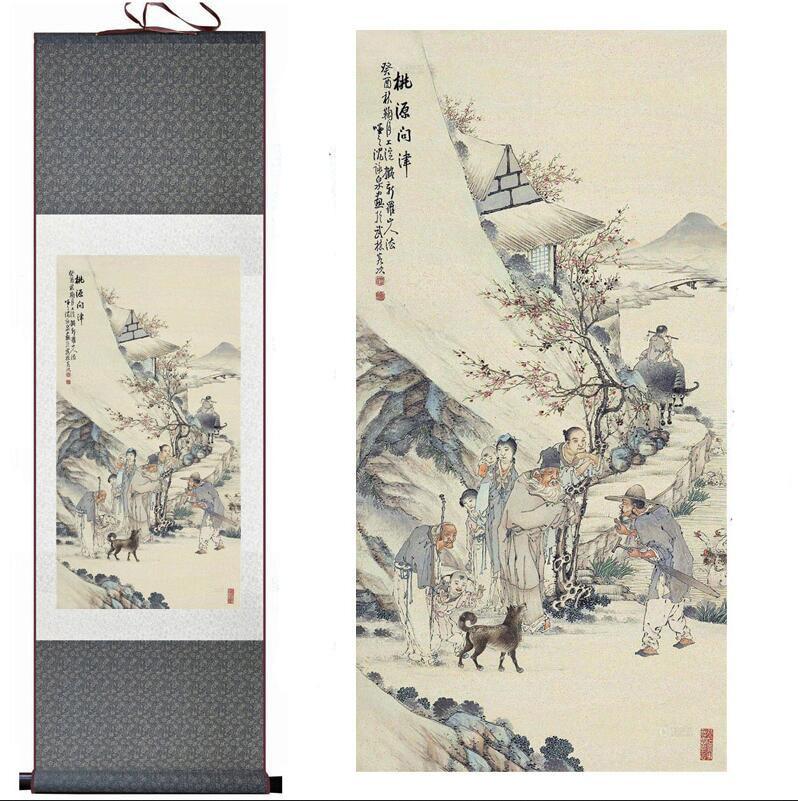 Chinese Scroll Painting Traditional people painting Chinese scroll painting landscape art painting home decoration painting