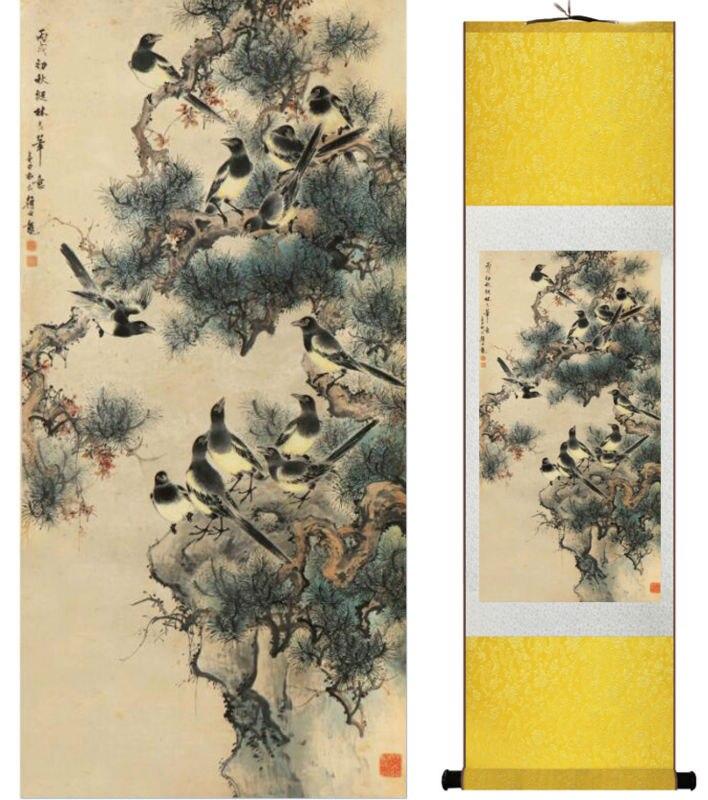 Chinese Scroll Painting YanBolong Birds painting home office decoration painting living room painting
