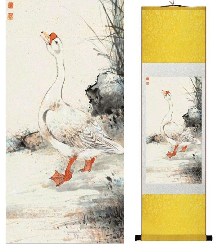 Chinese Scroll Painting YanBolong Goose painting home office decoration painting living room painting