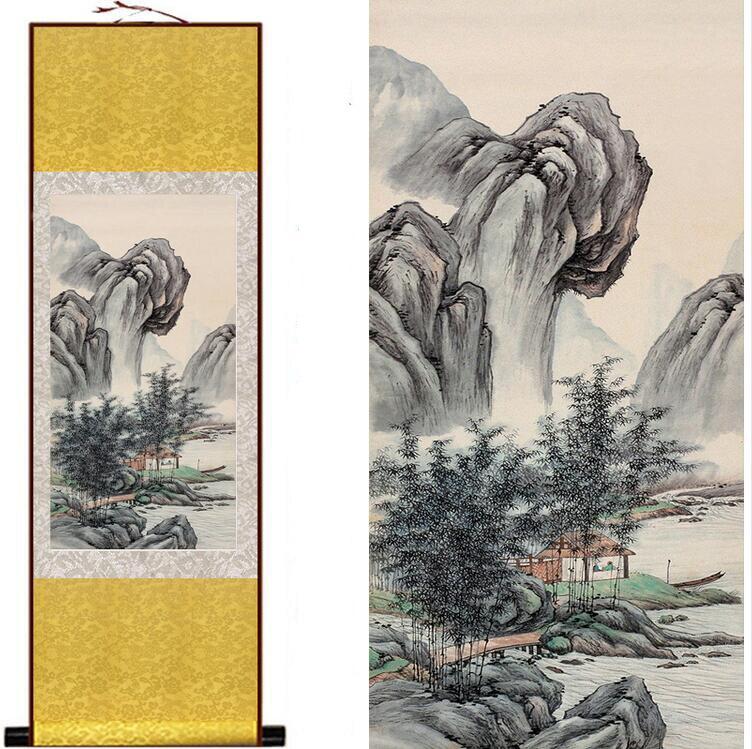 Chinese Scroll Painting landscape art painting Chinese traditional art painting China ink painting fashion painting