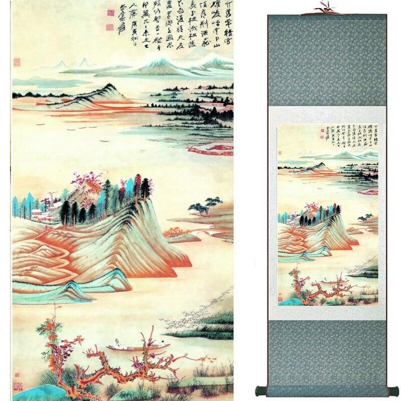 Chinese Scroll Painting landscape art painting traditional Chinese Art Painting Home Office Decoration Chinese painting