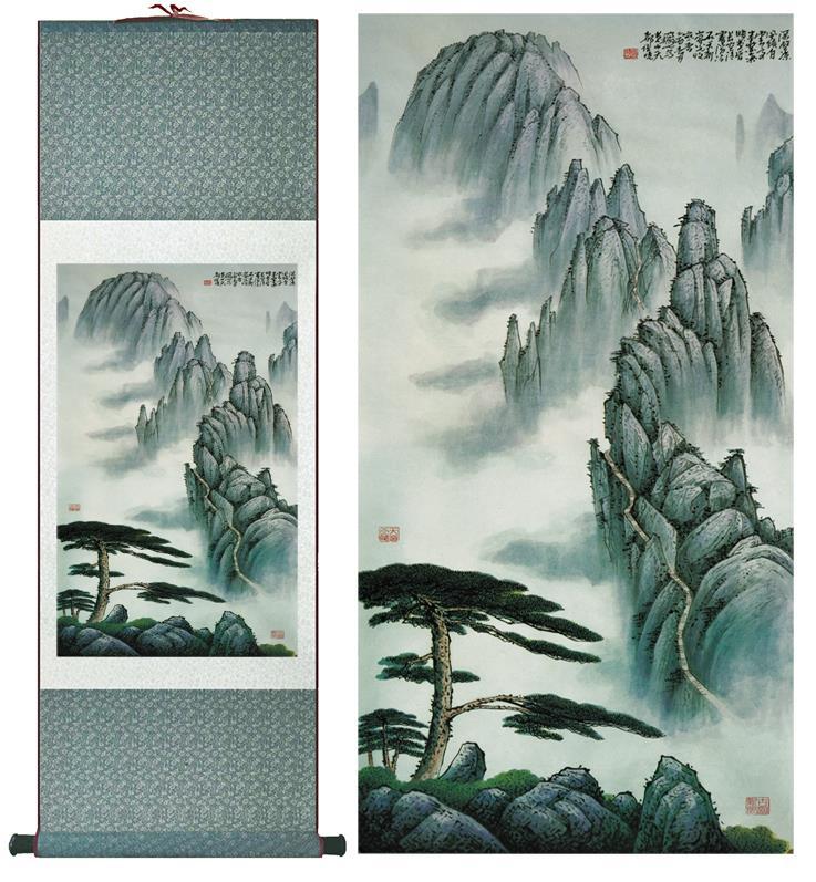 Chinese Scroll Painting landscape painting Chinese art Painting Home Office Decoration Chinese painting