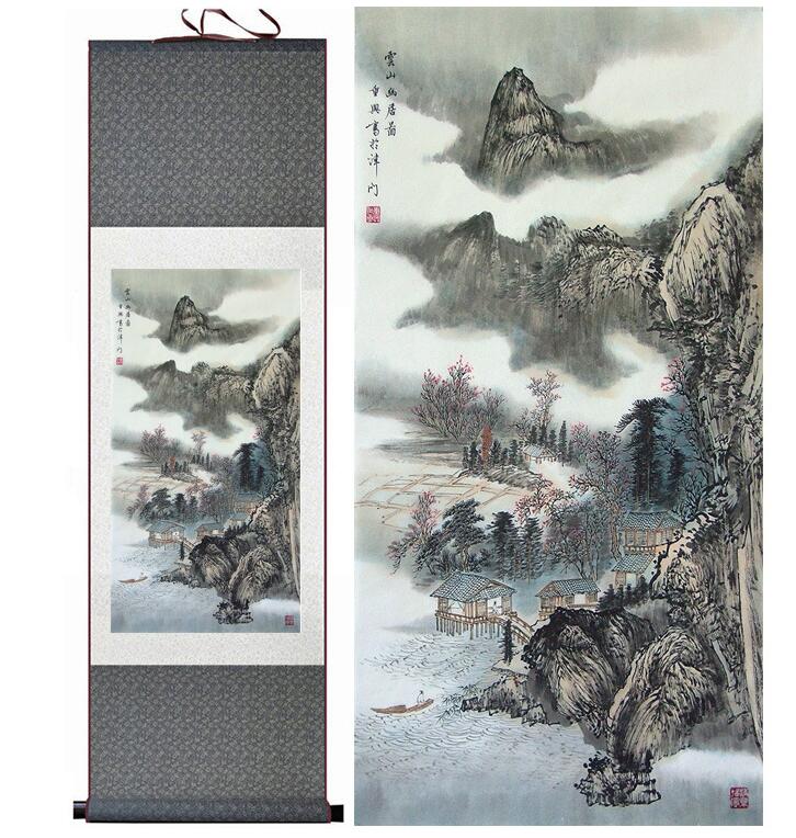 Chinese Scroll Painting landscape painting Home Office Decoration Chinese scroll painting landscape art painting landscape painting