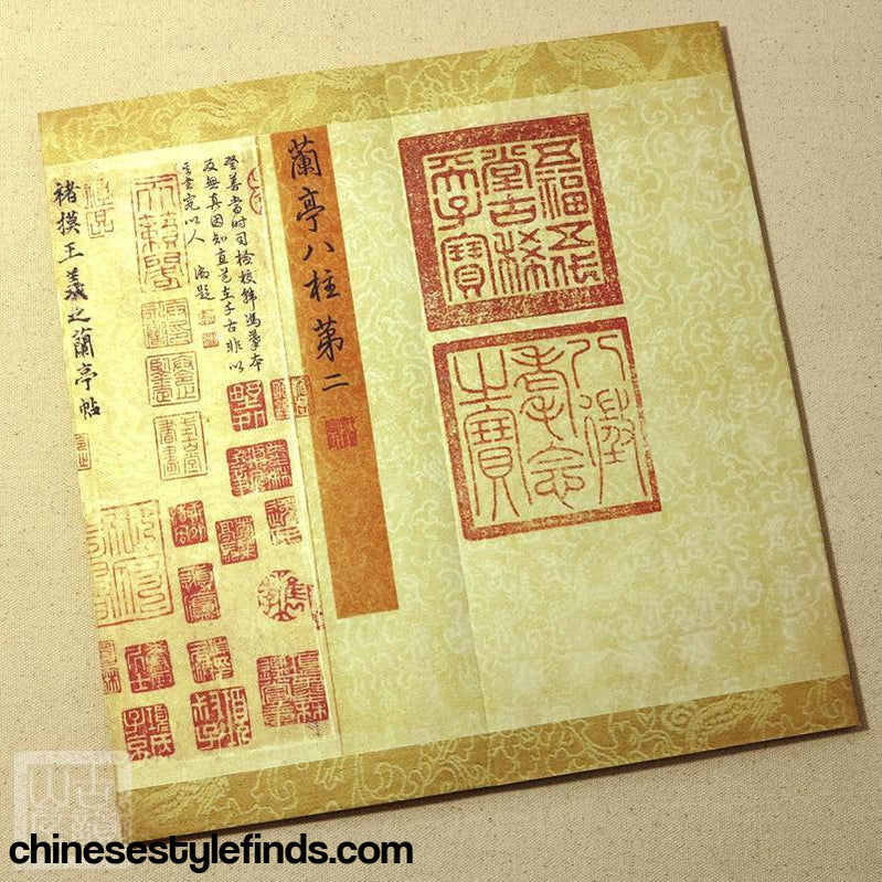 Handmade Antique Chinese Calligraphy Arts Copybook 褚遂良兰亭序