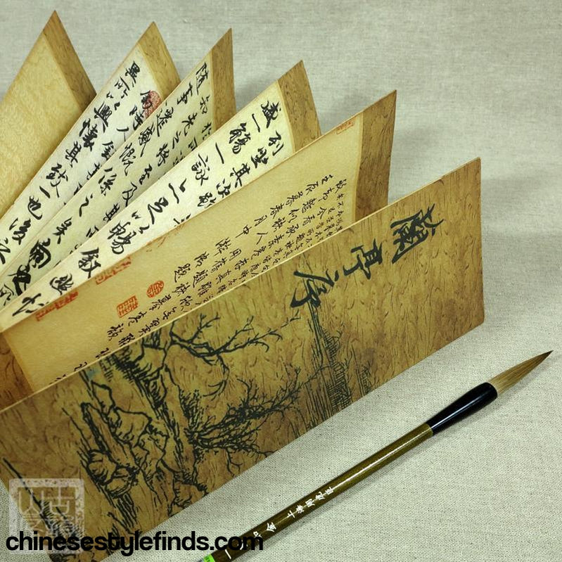 Handmade Antique Chinese Calligraphy Arts Copybook 王羲之兰亭序字帖神龙本冯承素摹本行书 书法手工宣纸古帖