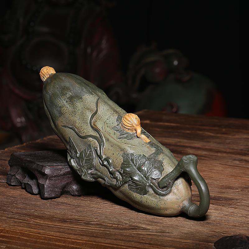 Handmade Yixing 220cc Teapot Purple Clay Melo Zisha Pot