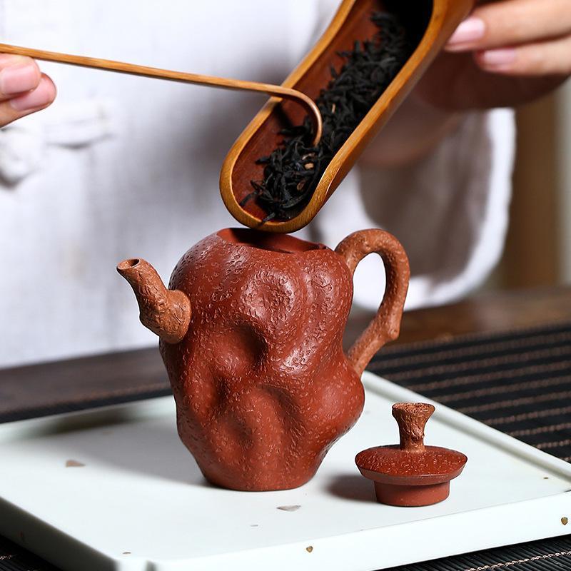 Handmade Yixing Teapot 100cc Purple Clay Zisha Pot Red Date Tea Pot