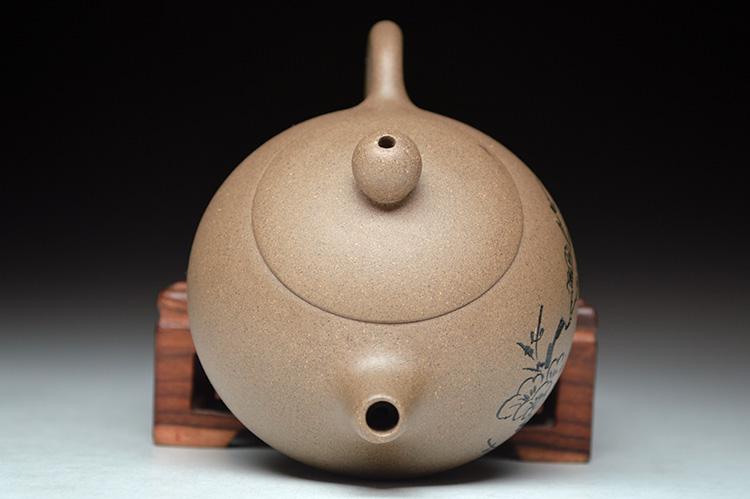 Handmade Yixing Teapot 150cc Purple Clay Zisha Pot Duan Clay Xishi Pot Painting