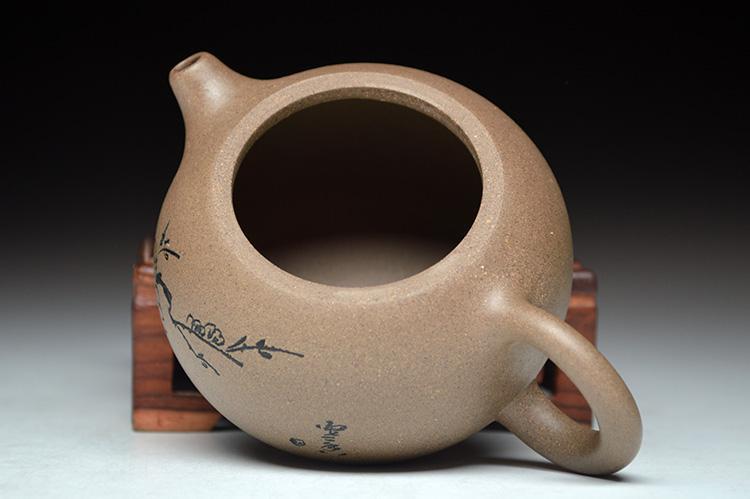 Handmade Yixing Teapot 150cc Purple Clay Zisha Pot Duan Clay Xishi Pot Painting