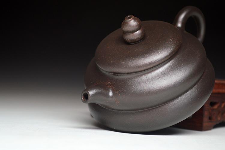 Handmade Yixing Teapot 150cc Purple Clay Zisha Pot Gourd Tea Pot