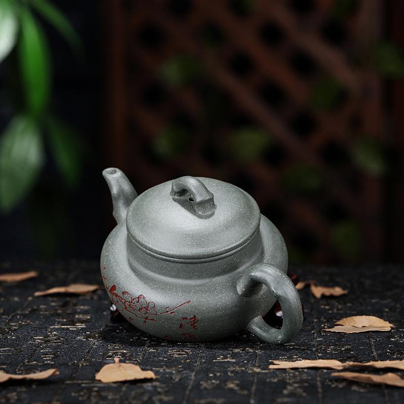 Handmade Yixing Teapot 150cc Purple Clay Zisha Pot Green Tea Pot Plum Blossom