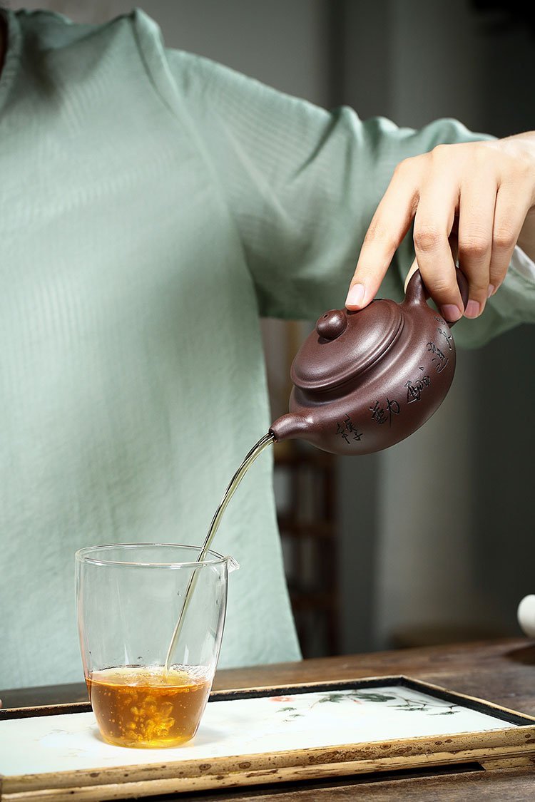 Handmade Yixing Teapot 160cc Purple Clay Zisha Pot Antique Pot