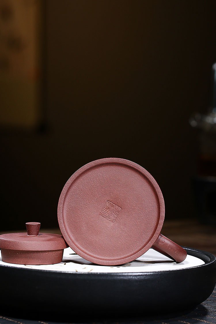 Handmade Yixing Teapot 160cc Purple Clay Zisha Pot Piao Pot Bamboo