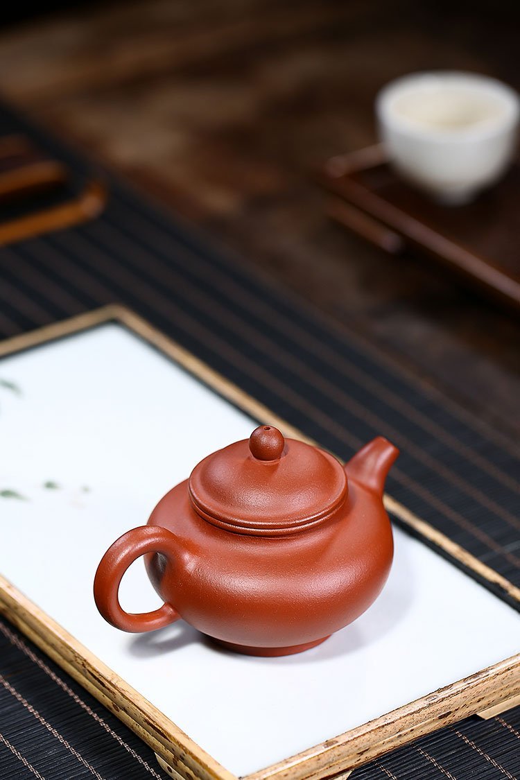 Handmade Yixing Teapot 170cc Purple Clay Zisha Pot Qingshui Red Clay