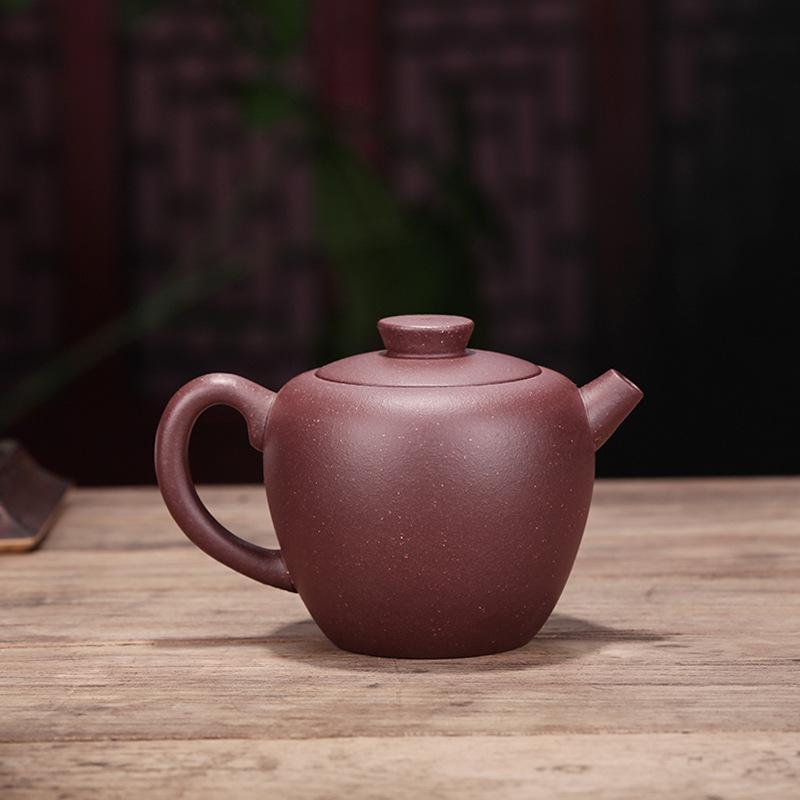 Handmade Yixing Teapot 180cc Purple Clay Zisha Pot Julun Bamboo Tea Pot