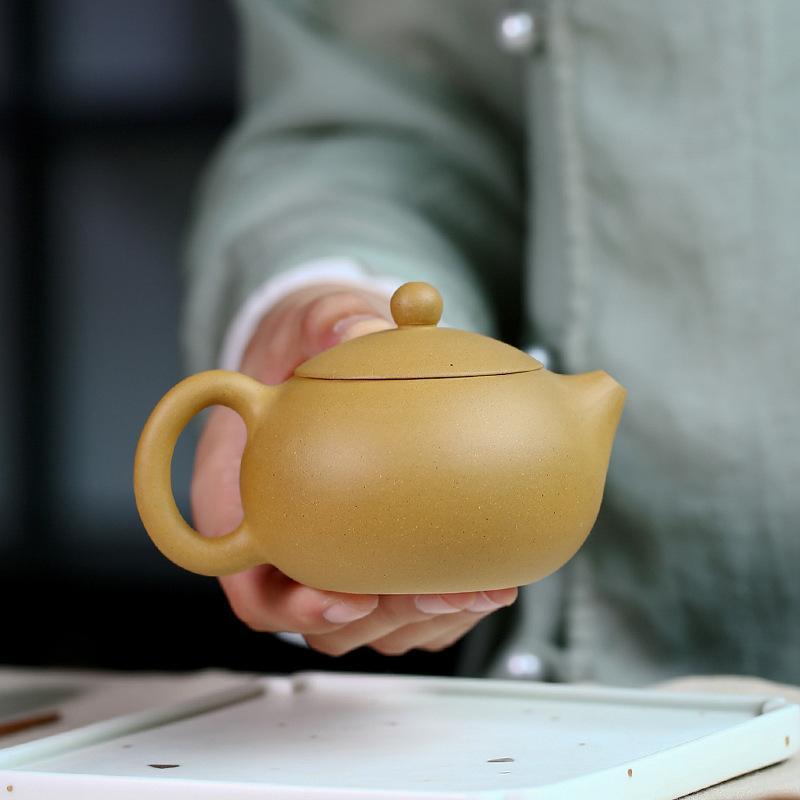 Handmade Yixing Teapot 200cc Purple Clay Zisha Pot Beauty Xishi Duan Clay Tea Pot