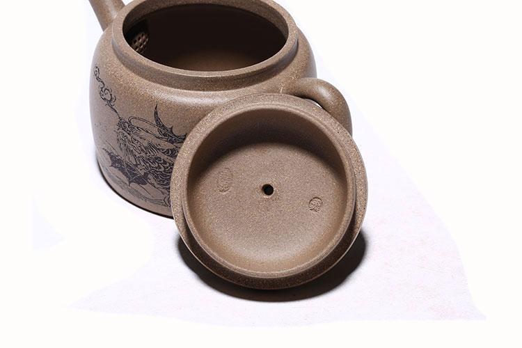 Handmade Yixing Teapot 220cc Purple Clay Zisha Pot Duan Clay Painting Tea Pot