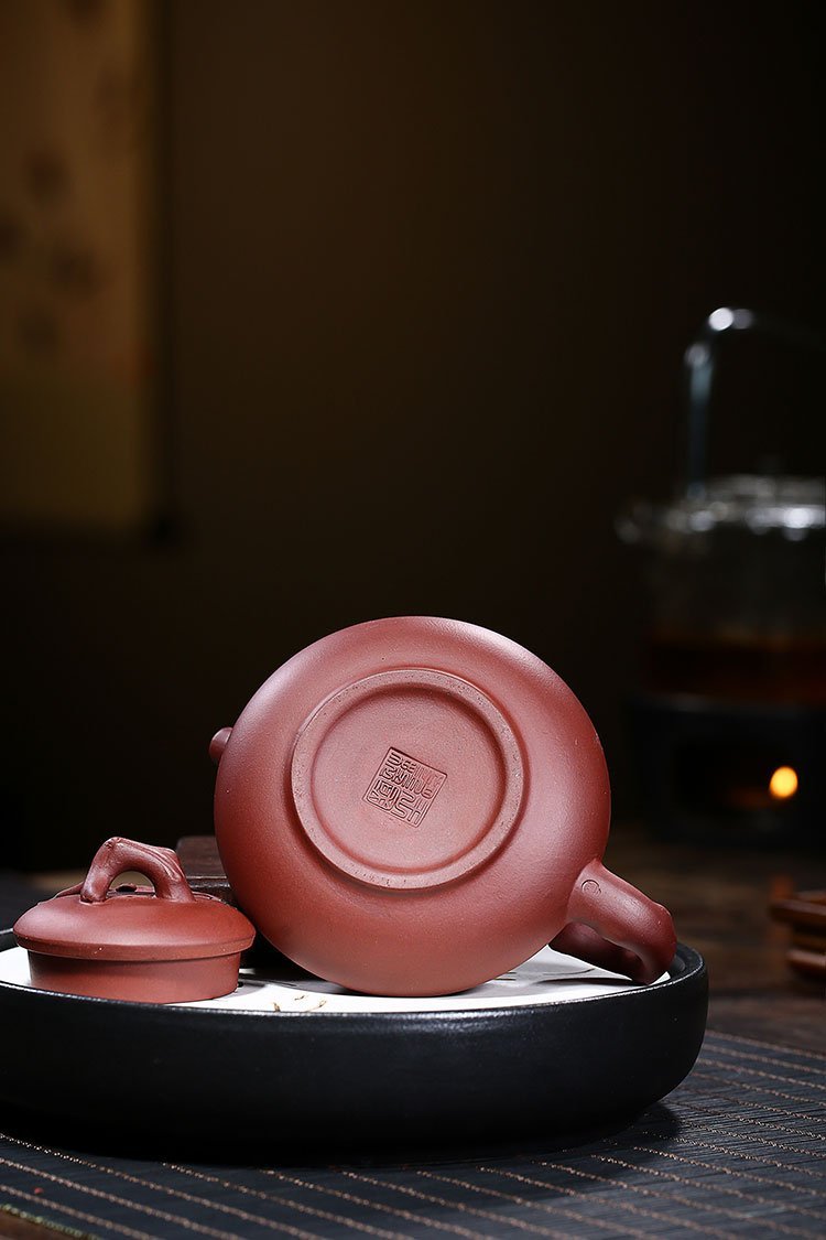 Handmade Yixing Teapot 220cc Purple Clay Zisha Pot Plum Blossom Zhoupan Pot