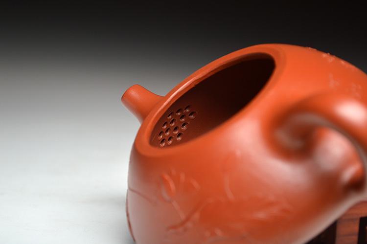 Handmade Yixing Teapot 220cc Purple Clay Zisha Pot Shipiao Pot Painting Red Clay