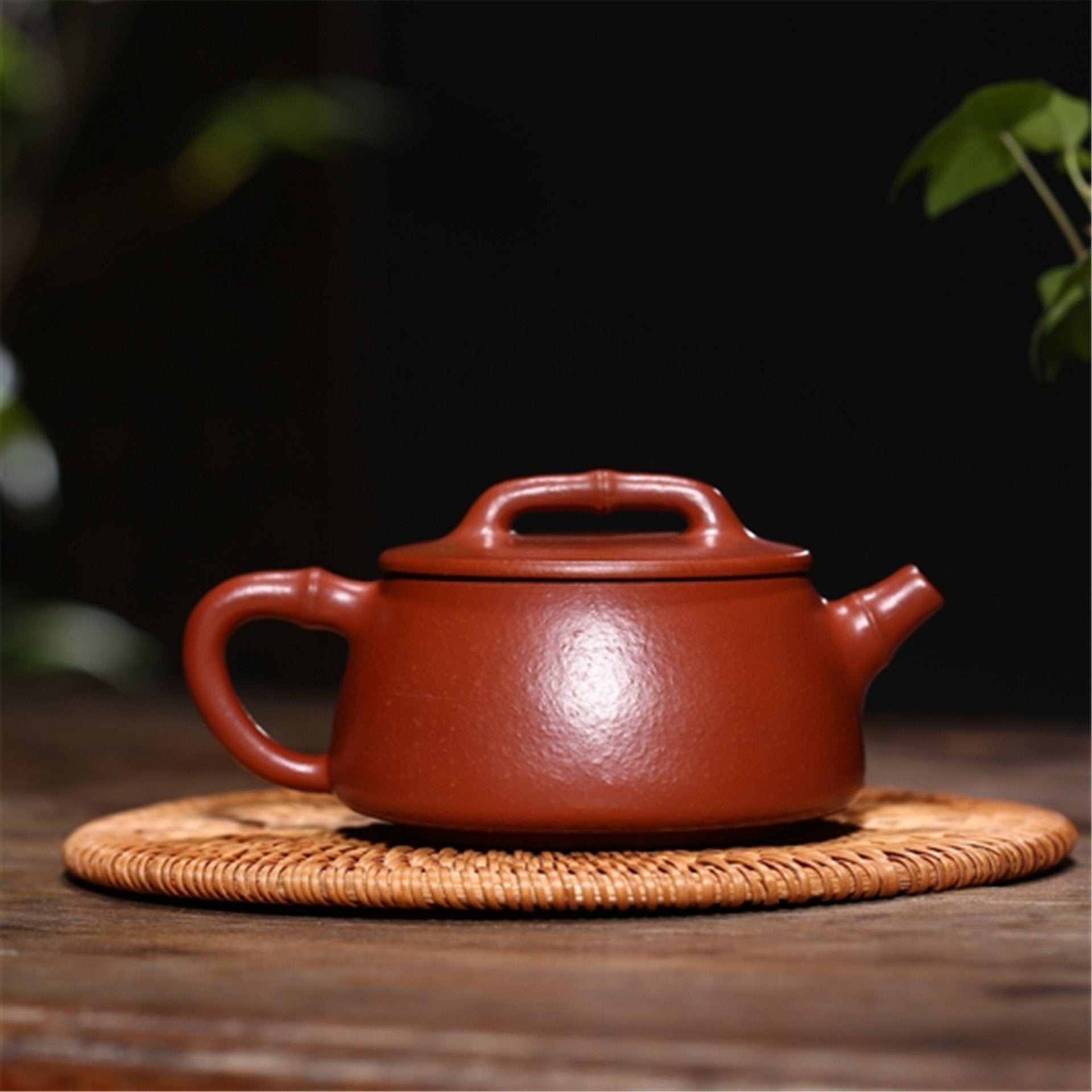 Handmade Yixing Teapot 220cc Purple Clay Zisha Pot Wide Mouth Pot